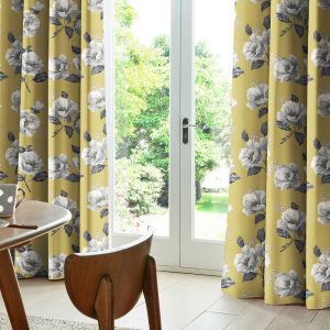 Wild Poppies Citrine Curtain