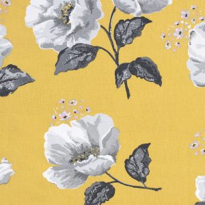 Wild Poppies Citrine Roman Blind