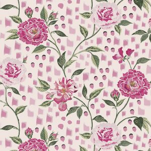 Tea Rose Pink Curtain