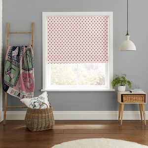 Spot Pink Roman Blind