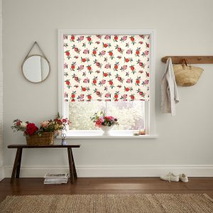 Pomegranate Orange Roman Blind