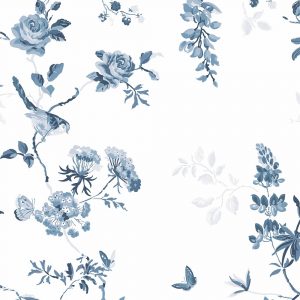 Birds and Roses Blue Roller Blinds