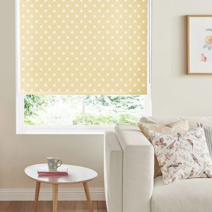 Button Spot Yellow Roller Blinds