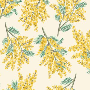 Mimosa Flower Citrine Roller Blinds