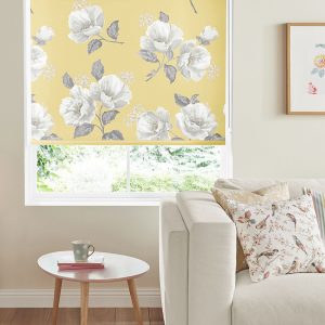 Wild Poppies Citrine Roller Blinds