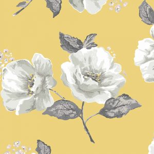 Wild Poppies Citrine Roller Blinds