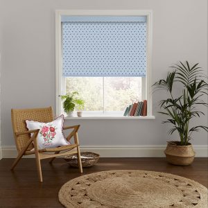 Rose Bud Blue Roller Blinds