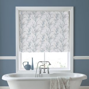 Pussy Willow Off White/Seaspray Roman Blind