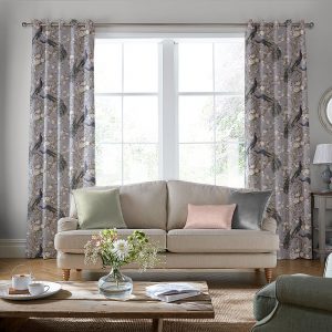 Belvedere Velvet Pale Iris Curtain