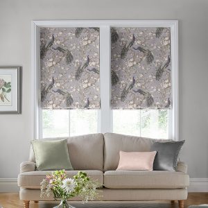 Belvedere Velvet Pale Iris Roman Blind