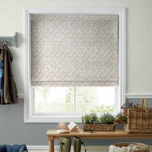 Willow Leaf Chenille Natural Roman Blind