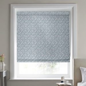 Willow Leaf Chenille Pale Seaspray Roman Blind