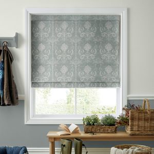 Josette Woven Grey Green Roman Blind