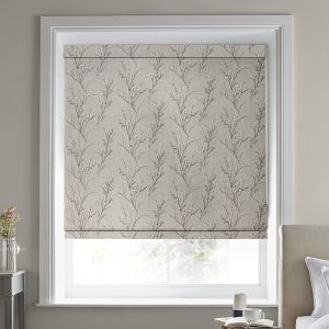 Pussy Willow Embroidery Steel Roman Blind