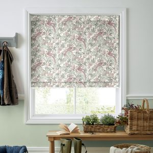 Osterley Birds Mulberry Roman Blind