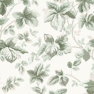 Autumn Leaves Sage Green Curtain