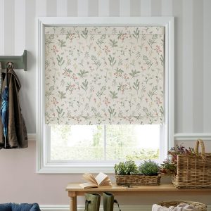 Crosswell Coral Pink Roman Blind