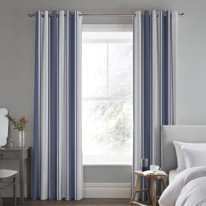 Tiverton Stripe Midnight Curtain