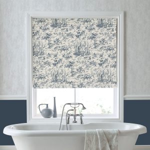 Toile De Jouy Midnight Roman Blind