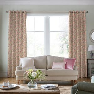 Loveston Coral Pink Curtain