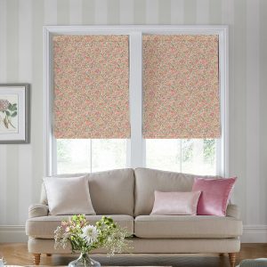 Loveston Coral Pink Roman Blind