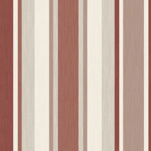 Awning Stripe Crimson Curtain