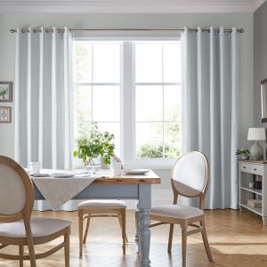 Abingdon Slate White Curtain