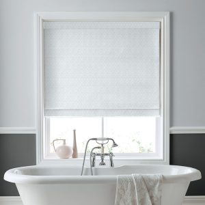 Abingdon Slate White Roman Blind