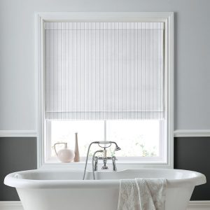 Suffolk Stripe Slate Roman Blind