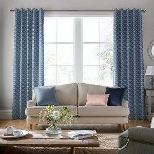 Musica Print Dusky Seaspray Curtain