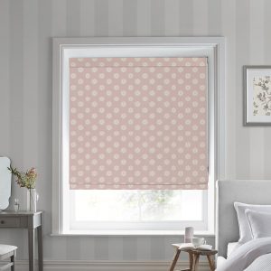 Bonnie Chalk Pink Roman Blind