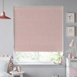 Bowen Star Chalk Pink Roman Blind