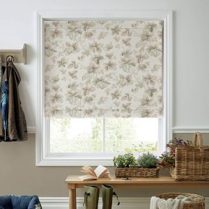 Autumn Leaves Natural Roman Blind