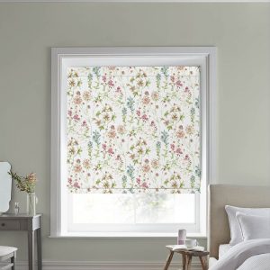 Wild Meadow Crimson Roman Blind