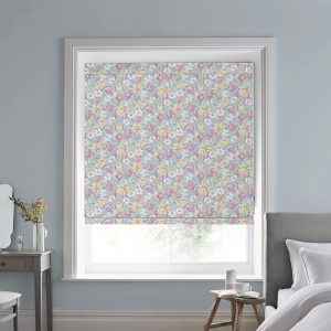 Tulips China Blue Roman Blind