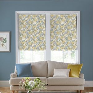 Tulips Gold Roman Blind