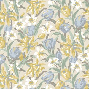 Tulips Gold Roman Blind