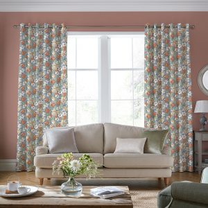 Tulips Dusky Seaspray Curtain