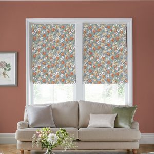 Tulips Dusky Seaspray Roman Blind