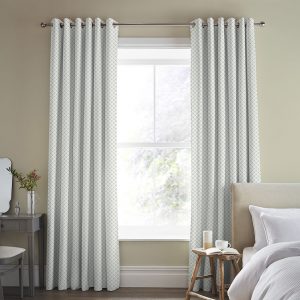 Wickerwork Dove Grey Curtain