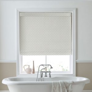 Wickerwork Dove Grey Roman Blind