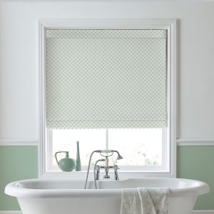 Wickerwork Sage Roman Blind