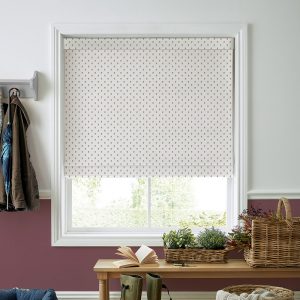 Wood Violet Peony Pink Roman Blind