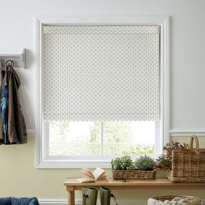 Wood Violet Gold Roman Blind