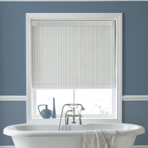 Candy Stripe Newport Blue Roman Blind