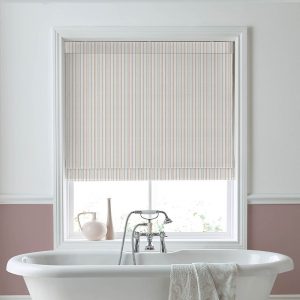 Candy Stripe Apricot Roman Blind