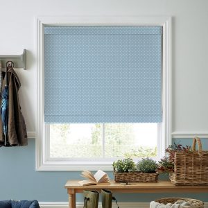 Louise Star China Blue Roman Blind