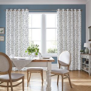 Aria Dark Seaspray Blue Curtain