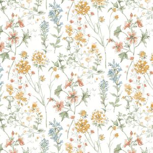 Wild Meadow Pale Gold Roman Blind