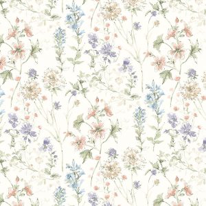 Wild Meadow Chalk Pink Curtain